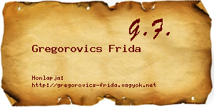 Gregorovics Frida névjegykártya